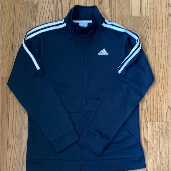 Adidas Navy and White Track Jacket for boys - Picture 1 of 5